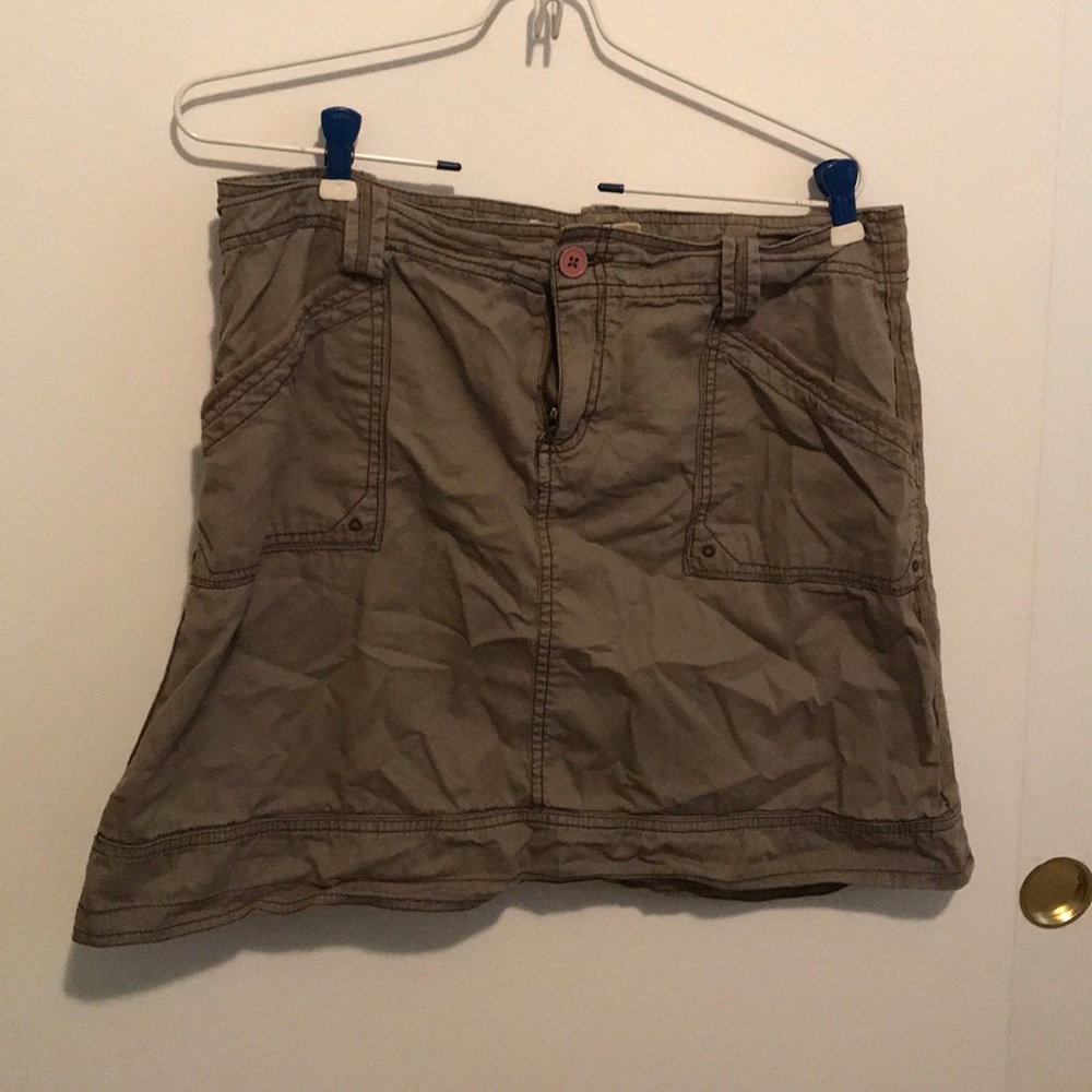 Cotton casual mini skirt
